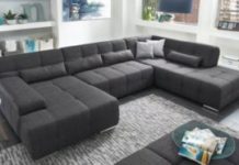 Грамотное расположение П-образного дивана в интерьере