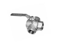 Кран шаровый нержавеющий 3-х ходовой